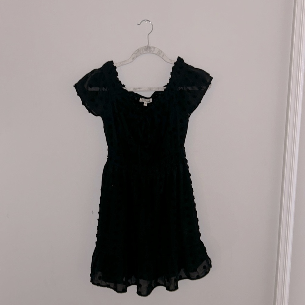 Black floral summer dress